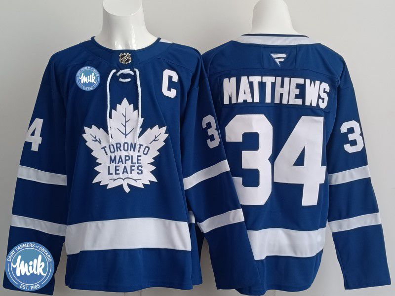 Men 2025 Toronto Maple Leafs #34 Matthews Blue Fanatics Home Premium NHL Jersey style 8->toronto maple leafs->NHL Jersey